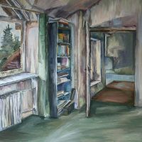 W pracowni 90x110cm Olej na płótnie
